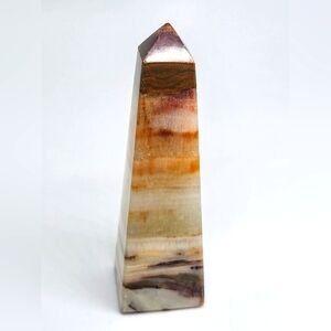 Green Banded Calcite Tower. Afghan Jade Crystal Tower